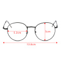 New Fashion Round Glasses for Women Men Vintage Classic Metal Flat Mirror Optical Spectacles Frame Unisex Vision Care Eyeglasses