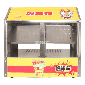 BW-02 Popcorn Display Insulation Cabinet Temperature Control Double Layer Stainless Steel Incubator Warming Heating Machine 220V