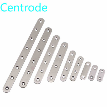 Stainless steel straight piece connector connection code straight piece iron flat angle furniture fixed 180 degree code 2Pcs