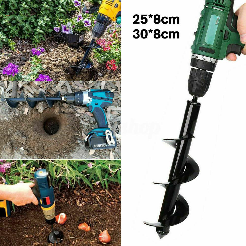 Garden Planter Drillforce Spiral Drill Bit Flower Bulb Hex Shaft Auger Yard Gardening Planting Post Hole Power Digger Tools Dril