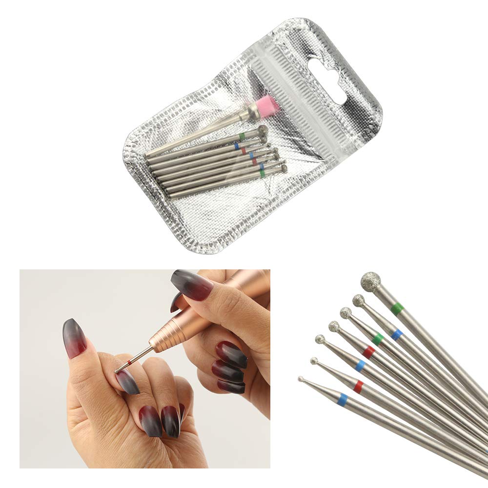 10pcs Diamond Nail Drill Bit Set Ceramic Carbide Milling Cutter Nail Manicure Polish Machine Set Nail File Art Tool Accessories