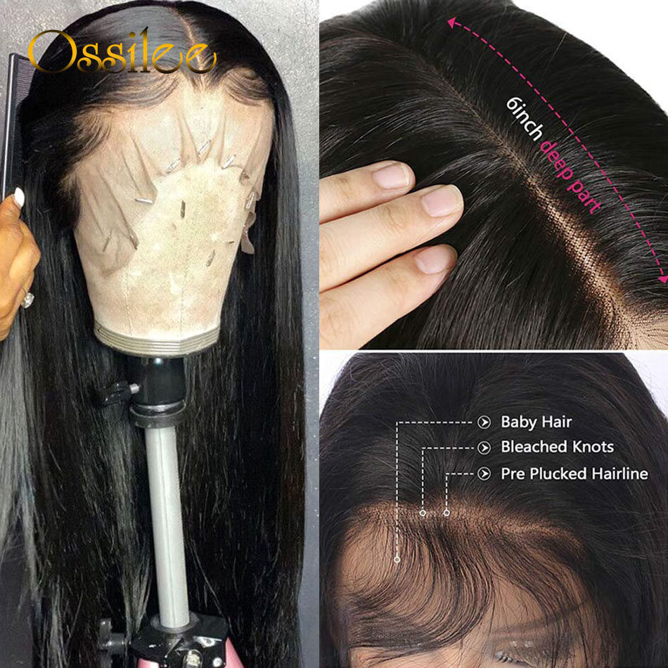 13x4/13x6 Straight Lace Front Human Hair Wigs 360 Lace Frontal Wigs Remy Brazilian Human Hair Lace Wigs for Women 250 Density
