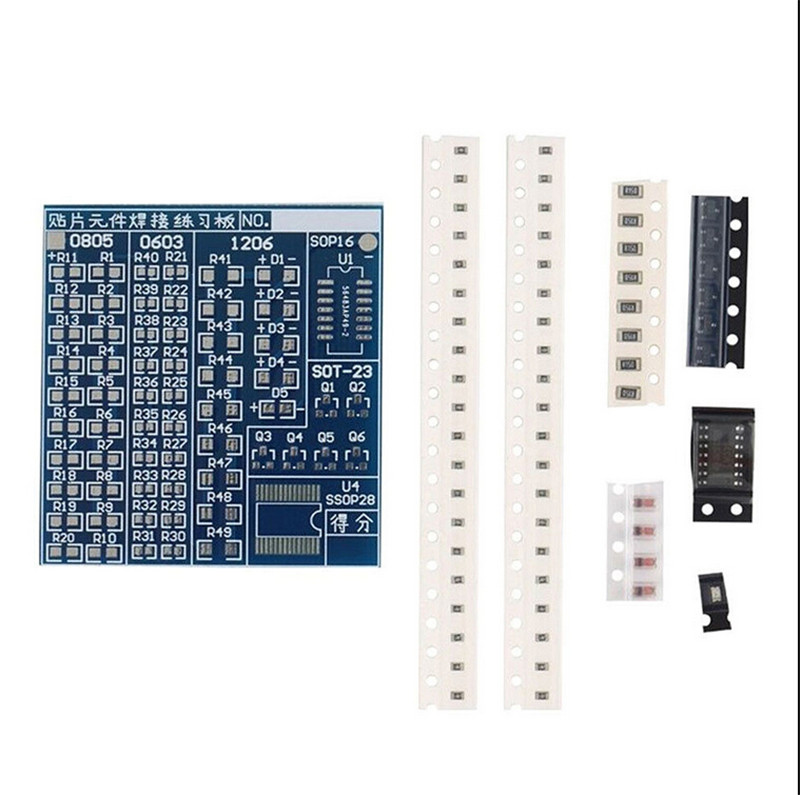 1Set DIY Kit SMT SMD Component Welding Practice Board 5cm x 4.8cm x 0.2cm Soldering DIY Kit Electronic Component Design