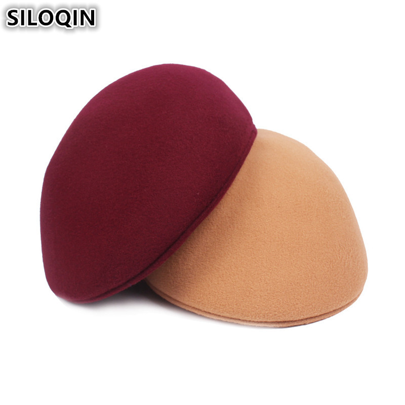 SILOQIN Women's Fashion Elegant Cap Autumn Winter Warm Berets For Women Simple Solid Color Duckbill Beret Flat Caps Golf Ivy Hat