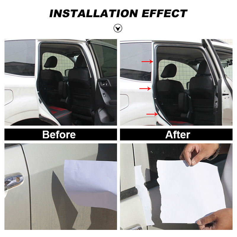 Car Accessories Car Door Seal Strip B Type Auto Door Rubber Sealing Strip Adhesive Stickers Trunk Edge Seals Bumper Trim Strips