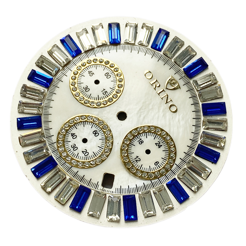 Baguettes hour markers watch dial