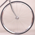 700C Fixed Gear Road Bike Retro Steel Silver Electroplating Frame Single Speed 52cm Bicycle Aluminum Alloy Wheel With V Brakes