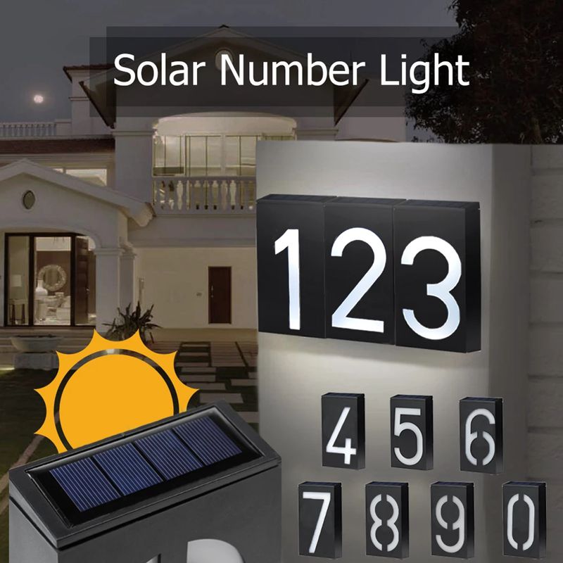 House Number Solar Light 2