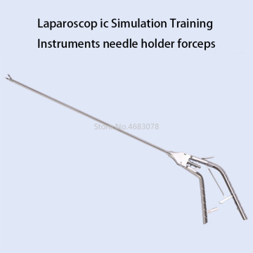 1piece Medical Stainless Steel Curve Laparoscopic Simulation Training Instruments needle holder forceps Educational Equipment