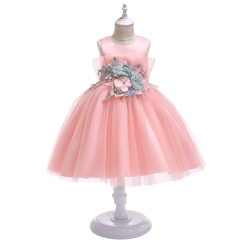 3-8 Years Girl Princess Gown Dress For Graduation Performance Children Elegant Dresses Child Customes Clothes Girl Clothing