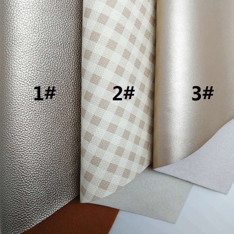 Gold Faux Fabric, Faux Leather Fabric, Plaids Synthetic Leather Fabric Sheets For Bow A4 21x29CM Twinkling Ming XM642
