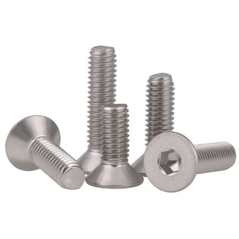 5pcs M5 304 flat head screw countersunk heads Hexagon bolt stainless steel flats cup screws 35mm-100mm Length