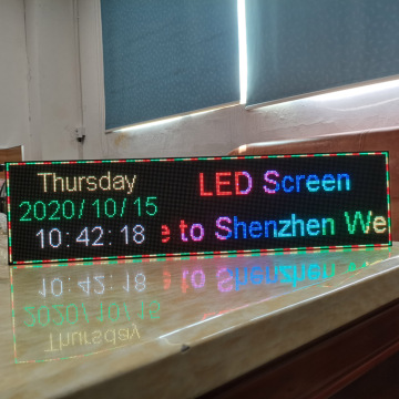 LED Sign Billboard word display digital signage indicator Rolling subtitle Multi show Phone WiFi Update program 64*16cm