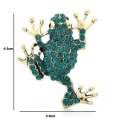 Wuli&baby Full Rhinestone Frog Brooches Women Lovely Metal Frog Party Casual Brooch Pins Gifts