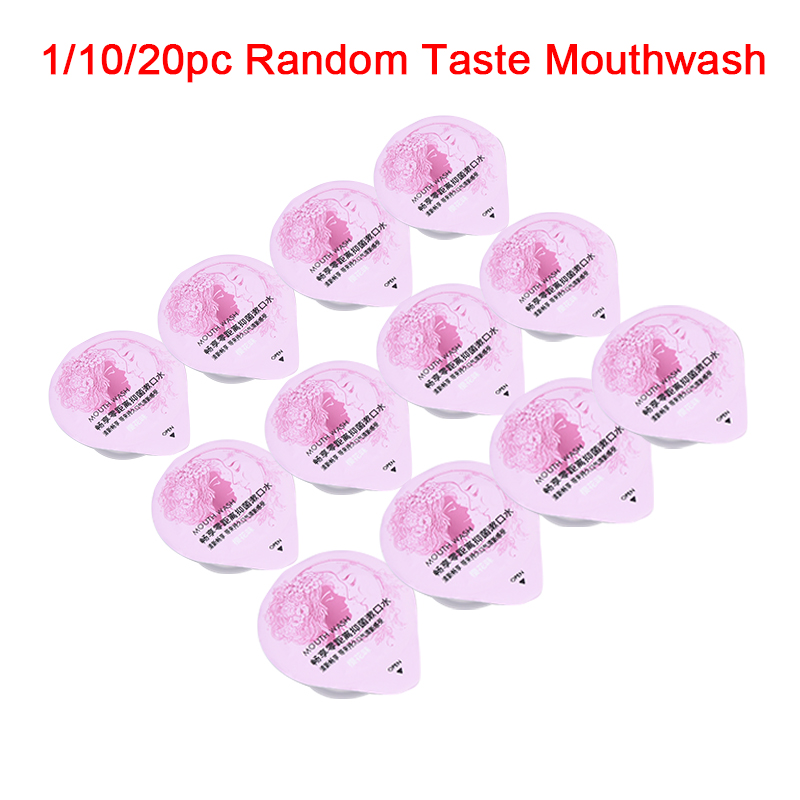 10/20Pcs Disposable Jelly Cup Mouthwash Portable Particles Tooth Stain Removal Mouthwash New Upgrade Formula