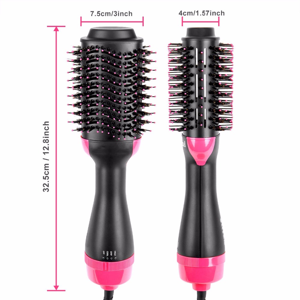 One Step Hair Dryer Brush Volumizer 2 In 1 Hair Straightener Curler Comb Electric Blow Dryer With Hair Comb Hot Air Curling Iron