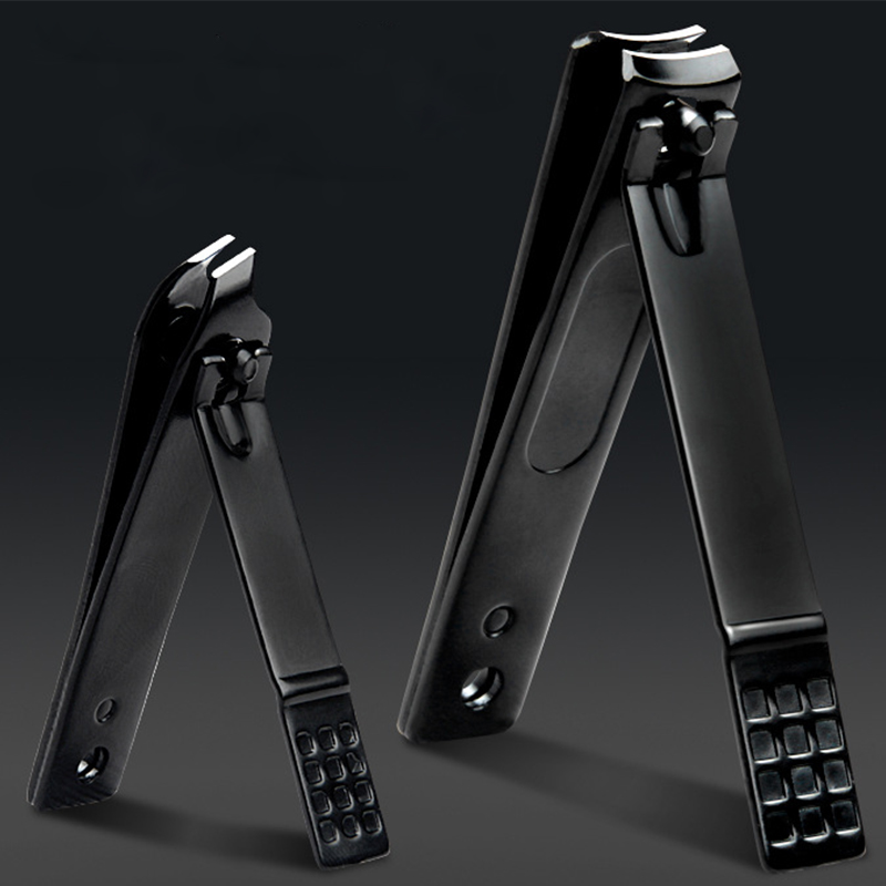 16pcs Black Stainless Steel Nail Clipper Cutter Trimmer Scissor Tweezers Knife Ear Pick Grooming Kit Manicure Pedicure Toe Tools