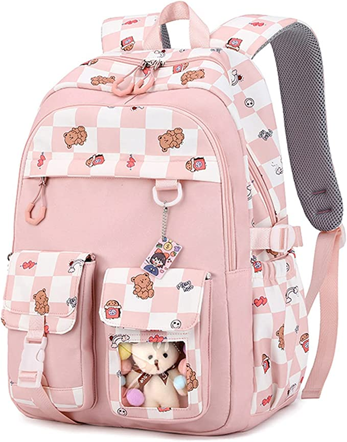 Backpack for Girls Fashion School Bag Cute Bear Bookbag