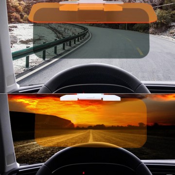 Car Sunshade Day and Night Sun Visor 32*12*2CM Anti-dazzle Goggles Clip-on Driving Vehicle Shield for Clear View Visor