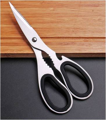 7.5'' Multifunctional Steel Kitchen scissor Nutcracker Poultry Cutter Cook Stainless Bottle opener Tool shear cut Bone