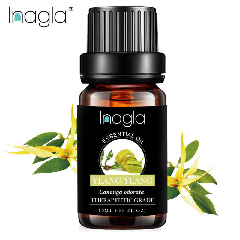 Inagla Ylang Ylang Essential Oil Pure Natural 10ML Pure Essential Oils Aromatherapy Diffusers Oil Healthy Skin Hair Air Fresh