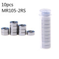 10Pcs/set MR105-2RS Ball Bearing 5x10x4mm Stainless Steel Ball Bearings MR105-2RS Bearing