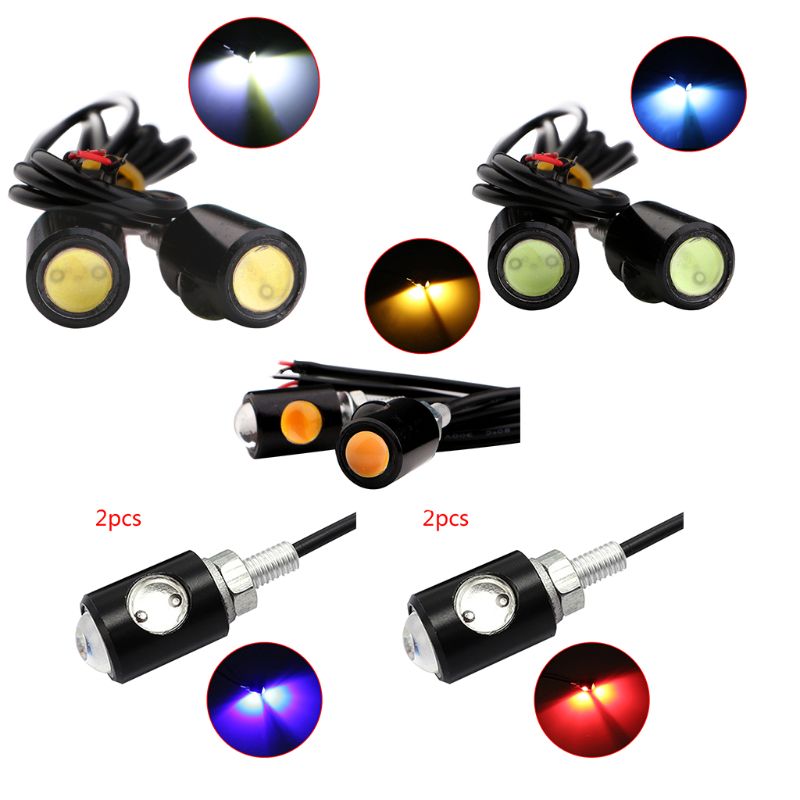 1Pair Universal Motorcycle LED Mini Turn Signal Eagle Eye Shape Turn Indicators for Kawasaki for Honda