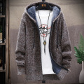Men's Sweater Cardigan Winter Wool Liner Hooded Sweaters Thick Warm Knitted Men Slim Sweater Coat 2020 Mens Jacket Clothing XXXL