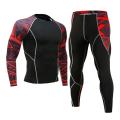 Men's Gym Clothing Jogging suit Compression MMA rashgard Male Long johns Winter Thermal underwear Sports suit Brand Clothing 4XL