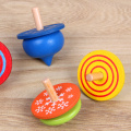 4PCS/Lot New Wooden Toy Colorful Spinning Top Montessori Magic Classic Toys Spinning Top Educational Birthday Gift