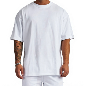 Men Plus-Size Bodybuilding Cotton Loose T-Shirt