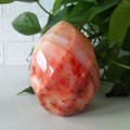 100%Natural red agate crystal flame decorated agate ice cream mineral specimen
