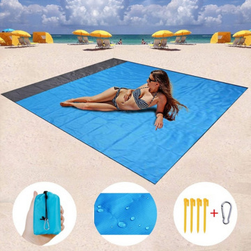 2x2.1m Waterproof Pocket Beach Blanket Folding Camping Mat Mattress Portable Lightweight Mat Outdoor Picnic Mat Sand Beach Mat