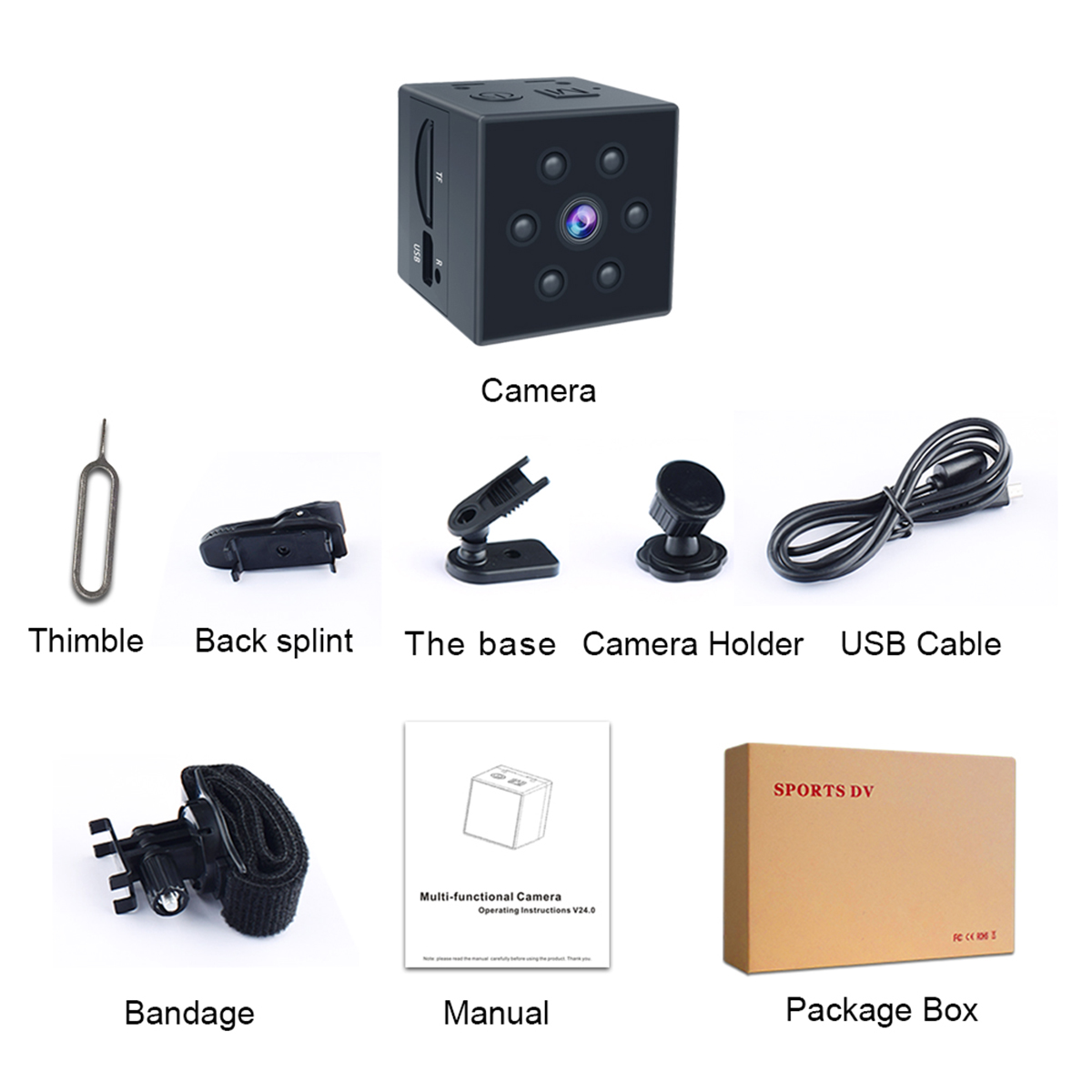 Mini Hidden Camera Wireless HD 1080P Network Outdoor/Indoor Home Security Night Vision Camera