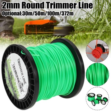 2mm x 50m/100m/372m Strimmer Line Brushcutter Parts Grass Trimmer Nylon Garden Cord Wire Round String Home Garden Tool Supplies