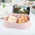 Creative Shape Bowl Perfect For Seeds Nuts And Dry Fruits Storage Box Plate Dish Organizer With Phone Holder For Home Goods