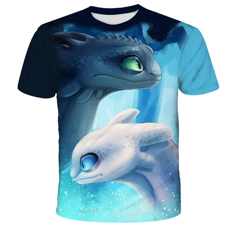 Fashion Summer Boys T Shirt How To Train Your Dragon 3D Kids tshirt 3D Print Tshirt For Girls Cartoon Tops Tees children Clothes