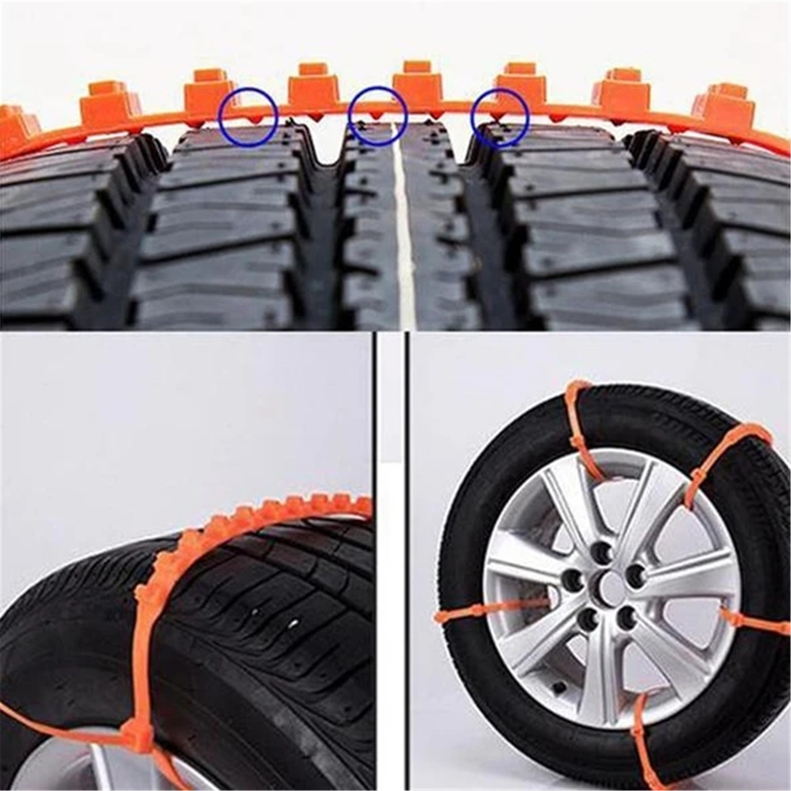 20PCS/Set Universal Anti-Slip Design Car SUV Plastic Winter Tyres Wheels Anti-skid Snow Chains Durable Car-Styling Snow Chains