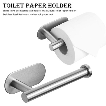 Toilet Paper Holder Wall Mounted Bathroom Accessories Stainless Steel Bathroom Kitchen Roll Paper Rack Tissue Towel Rack Holders