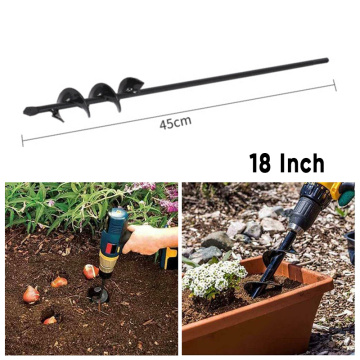 Yard Earth Irrigating Planting Auger Spiral Drill Bit Digs Hole For Bulb Plant