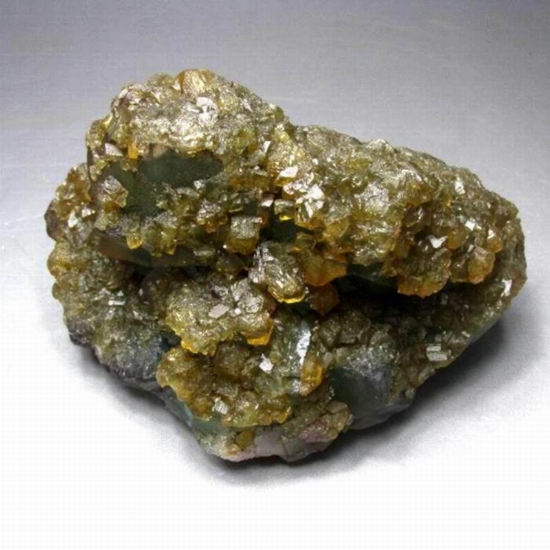 945g Golden Baryte/Barite on Green Fluorite - crystals and stones healing Mineral specimen Home Decor feng shui decoration