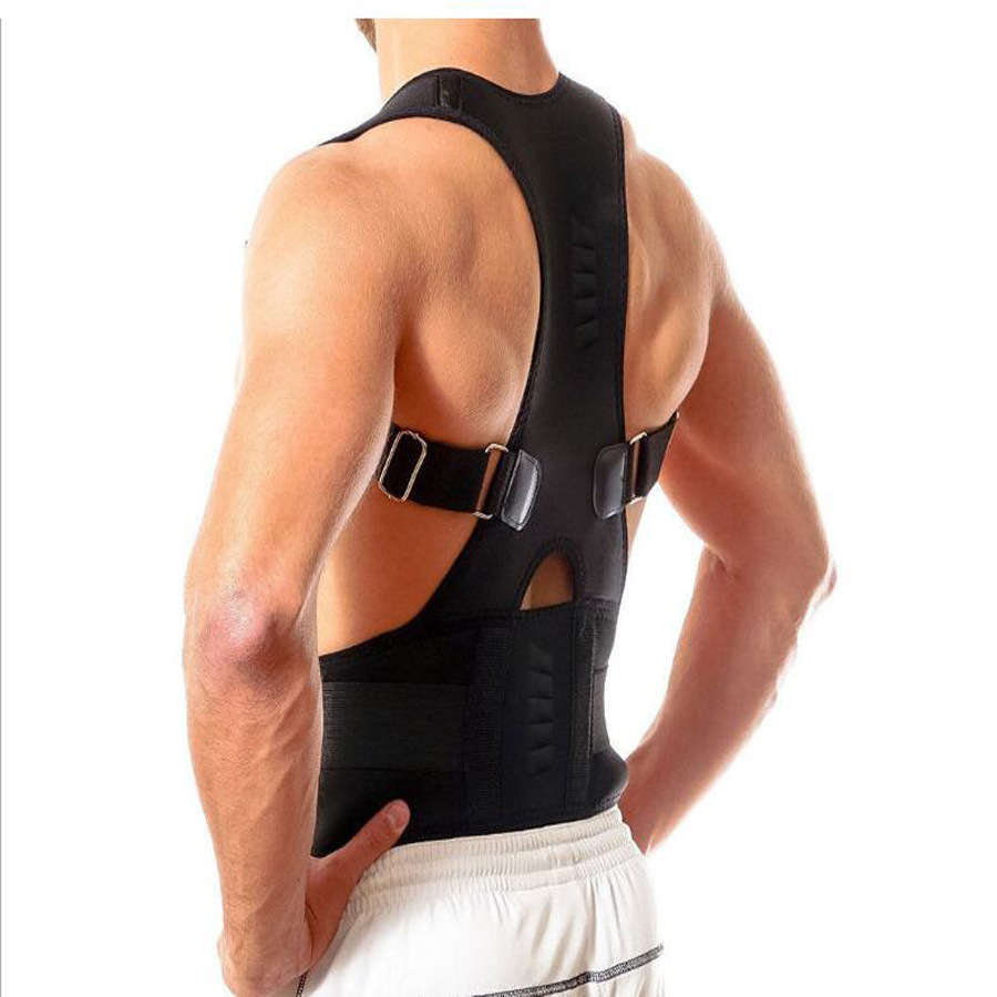 Tom's Hug Adjust Magnetic Shoulder Back Support Belt Therapy Posture Corrector Beige Man and Women Shoulder Posture Belt