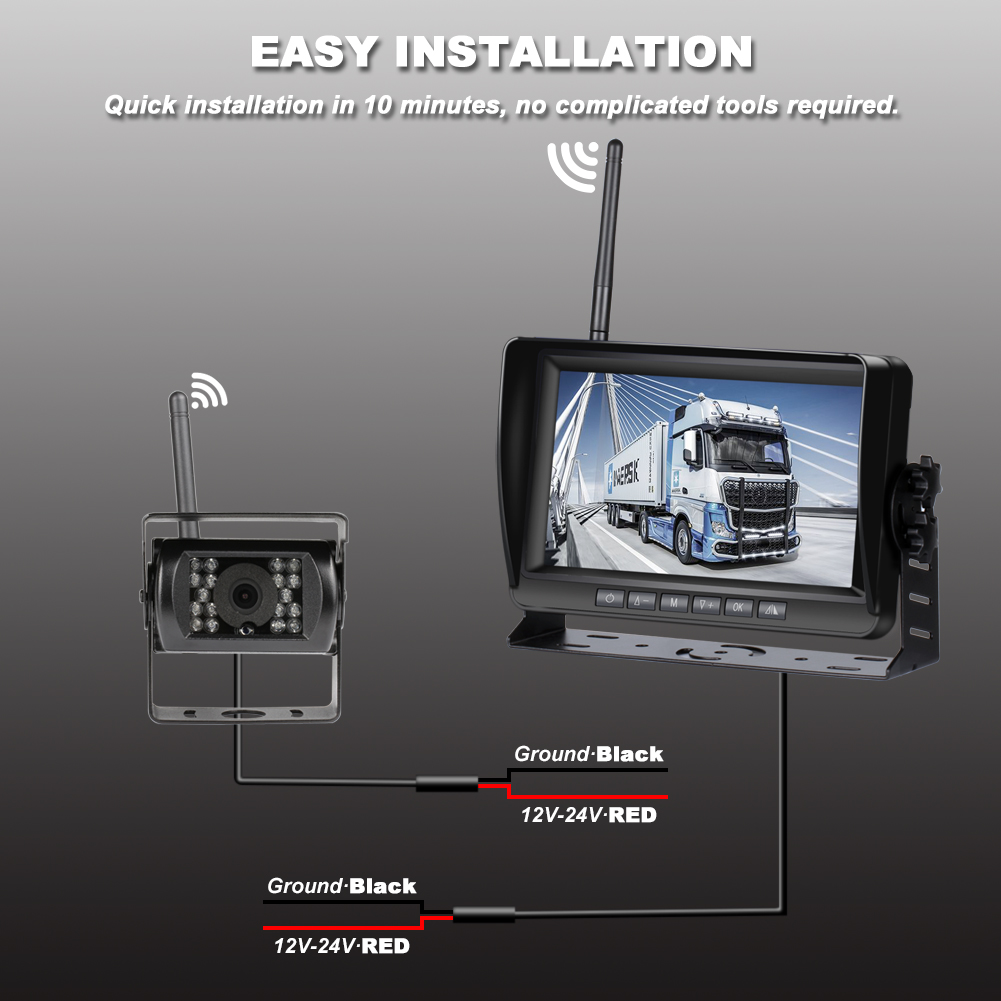 7 inch wireless car monitor screen reverse Vehicle monitors reversing camera screen for car monitor for auto Truck RV