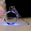 2020 New Trendy Luminous keychain Car Key Chain Key Ring Cut Glass Car Logo Key Holder Ring Keyring LED Lights Keychains