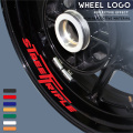 Motorcycle sticker waterproof decorative wheel stripe logo with reflective MOTO inner ring decal for TRIUMPH STREETTRIPLE
