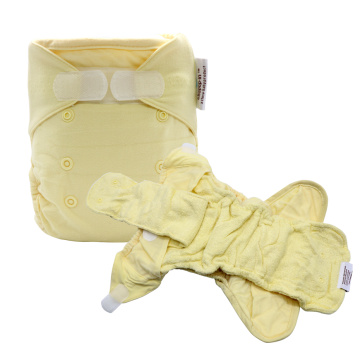 Pop In Cloth Diapers Baby Diapers AI2 Washable Reusable Waterproof Nappy Diaper Cover 2 Bamboo Cotton Inserts One Size Newborn