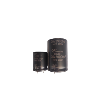 Universal low-voltage horn type electrolytic capacitor
