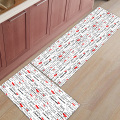 English Alphabet Font Red Heart Art Kitchen Mat Set Anti-slip Kitchen Mats for Floor Home Rugs Floor Mat In The Room