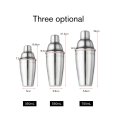 10pcs Stainless Steel Cocktail Shaker Mixer Wine Martini Shaker Set with Wooden Rack for Bartender Drink Party Bar Tools