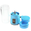 350-400ML Portable USB Rechargeable Plastic Juicer Fruit Juice Extractor Blender Six-Page Rechargeable Plastic Juicer